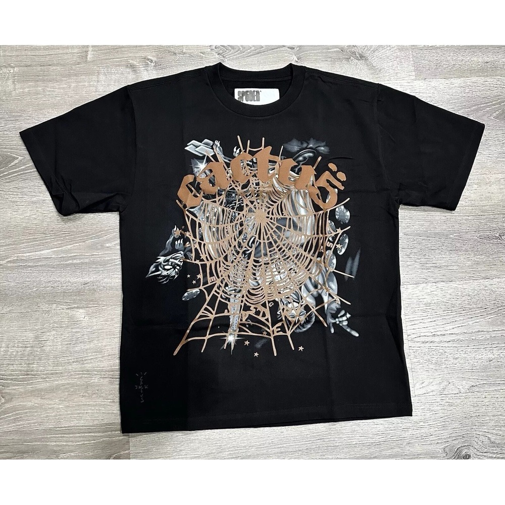 Travis Scott x Sp5der‎ ComplexCon TShirt Men's Large Black Exclusive Concert T